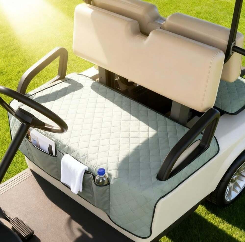 Kaskawise Quilted Golf Cart Seat Cover Blanket Sage Green (U1006)